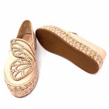 Sophia Webster Women's Pink Size 36.5/6.5 Espadrille Studded Flats