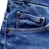 Mother Looker Women's Blue Size 28/6 High Waisted Raw Hem Shorts