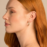 Beautifully Broken Baguette Midi Hoop Earrings