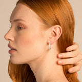 Beautifully Broken Baguette Midi Hoop Earrings