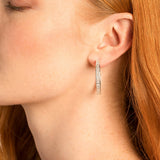 Mom Baguette Maxi Hoop Earrings