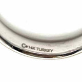 Estate size 7 14K White Gold Band textured Ring
