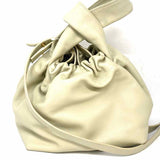 DeMellier Santa Monica Off White Scrunch Leather Crossbody