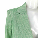 VERONICA BEARD Diego Women's Green Size 10 Double Breasted Herringbone Blazer