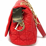 Christian Dior Miss Dior Soft FlapRed Cannage Leather Made in Italy Shoulder Bag
