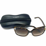 Vogue Brown Black Square Tortoise Made in Italy Sunglasses