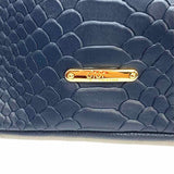 Gigi New York Rachel Navy Snake Embossed Crossbody