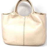 TOD'S Shopping Off White Leather Tote