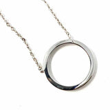 Silver tone Pendant 18" Crystal Necklace