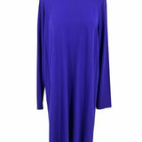 Eileen Fisher Women's Blue Size L Long Sleeve Turtle Neck Dress