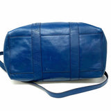 Tory Burch Brody Blue Boston Pebbled Leather Satchel