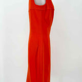 Ralph Lauren-Black Women's Orange Size 8 Sleeveless Wool Blend Dress