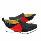 John Fluevog Manifold Plurality Men's Black/Red Shoe Sz 13 Asymmetrical Sneakers