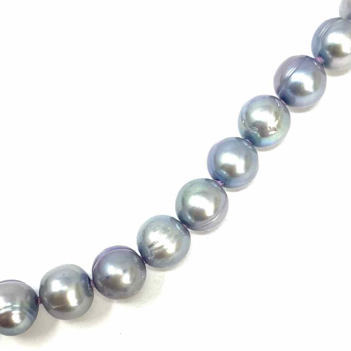 Honora Blue Gray Beaded 36" Pearl Necklace