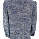 Rebecca Taylor Women's Navy Size 10/L Tweed Blazer