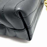 LOUIS VUITTON New Wave Chain MM NM Black Flap Quilted Crossbody