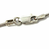 Estate 925 Sterling Silver Brown Pendant 18.5" Teardrop Tiger's Eye Necklace