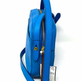 Fossil Blue Camera Bag Pebbled Leather Crossbody