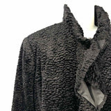Alpine Studios Women's Black Size L Ruffled Faux Fur Jacket