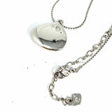 Swarovski Silver tone Pendant 17.5" Blue Crystal Necklace