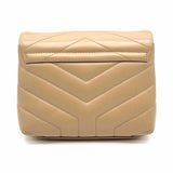 Saint Laurent 2021 Lou Lou Toy Beige Envelope Quilted Leather Crossbody