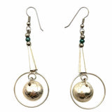 Southwestern Murcery Dime Artisan .900 Sterling Silver Coin Vintage Earrings