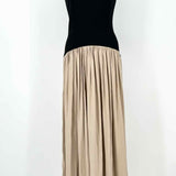 maeve Women's Black Beige Size S Sleeveless Color Block Dress