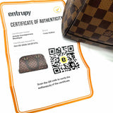 LOUIS VUITTON Duomo Coated Canvas Brown Boston Damier Ebene Satchel