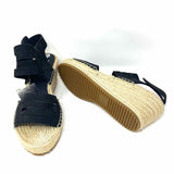 Eileen Fisher Women's Black Size 9.5 Espadrille Suede Strappy Sandals