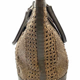 Max Mara Brown Large Woven Leather Tote