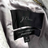J Crew Cocoon Women's Gray Size 8 Zip Wool Blend Turtle Neck Coat
