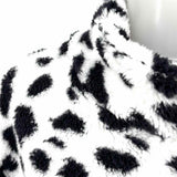 Disney 101 Dalmatians Women's Black White Size L Zip Fleece Spotted Jacket