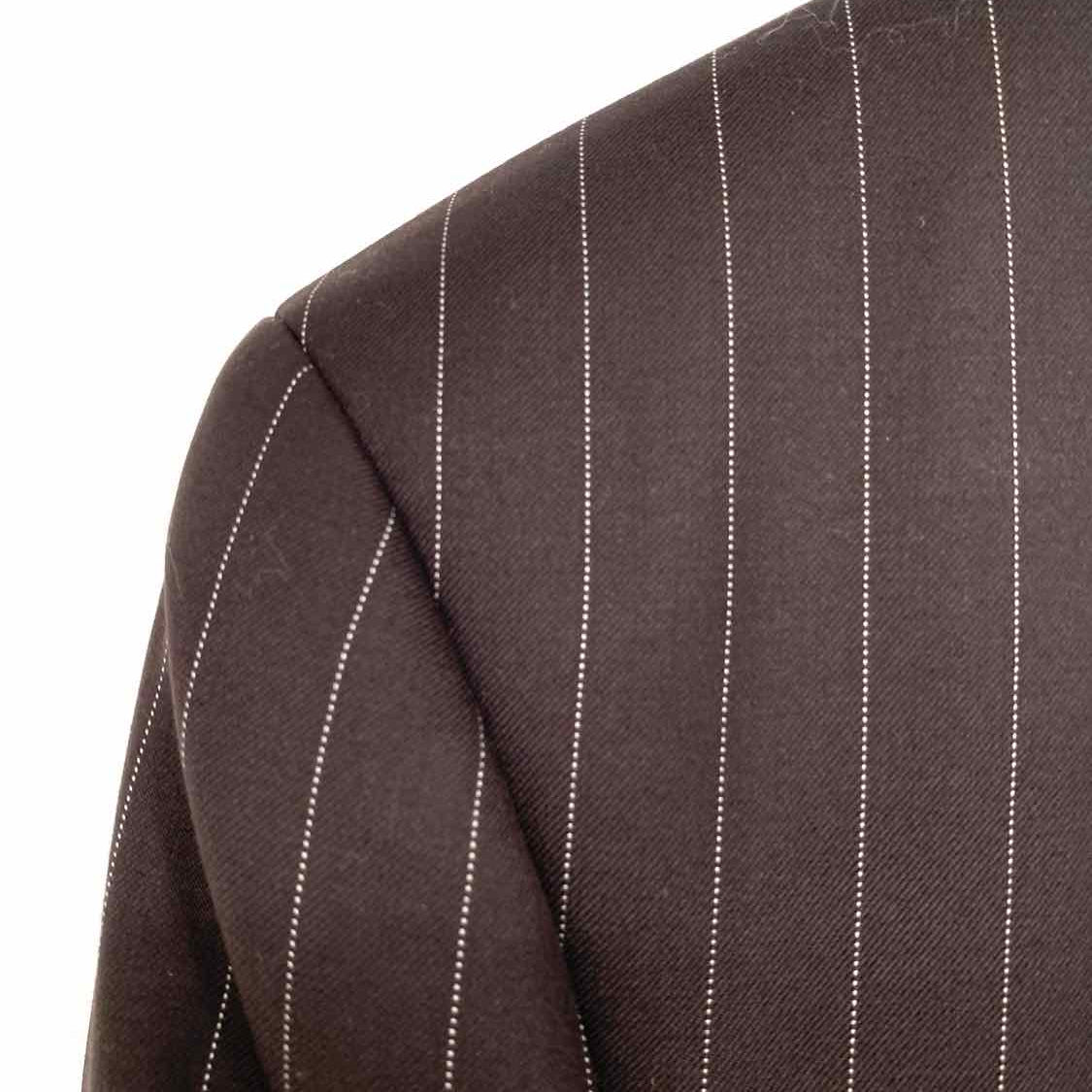 Ralph by RL Men's Black Pinstripe Size 44R Sport Coat & Vest Set