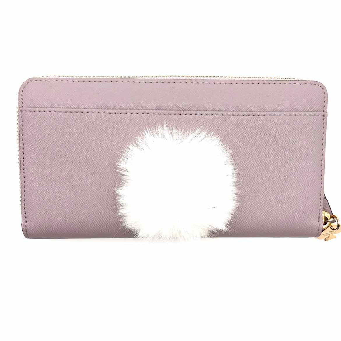 Kate Spade Hop To It Taupe Zip-Around Bunny Rabbit Saffiano Leather Wallet