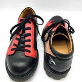John Fluevog 7th Heaven Men's Black Red Size 11 Leather Color Block Sneakers