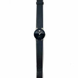 MOVADO Museum Stainless Steel Black Round Leather Watch