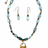 Estate Mid Century RH Mexico .925 Silver Aquamarine Vintage Jewelry Set