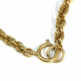 Estate 14K Yellow Gold Rope Chain Beads 30" Tassel Necklace