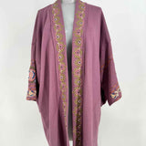 Aratta Silent Journey Juliette Women's Purple Size S Embroidered Floral Kimono
