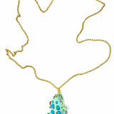Kate Spade Baja Bound Gecko Teal Pendant 37.5" lizard Necklace