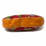 Isabella Fiore Vintage Red Brown Floral Tote