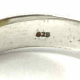 Statement Size 7.25 .925 Sterling Silver Rutilated Quartz Ring
