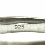 Estate size 10.5 925 Sterling Silver Band Diamond Ring