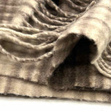 Brown Beige Long 58" Abstract Tassel Scarf