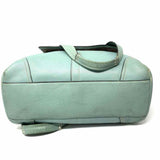 Coach Hampton XL Teal Zip Pebbled Leather Shoulder Bag