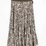 wilfred Women's Brown Gray Size S Midi Leopard Skirt
