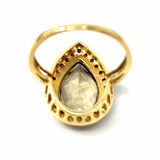 Estate size 5.5 14K Yellow Gold Teardrop Ring