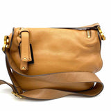 Chloe 2012 Marcie Medium Beige Saddle Bag Pebbled Leather Crossbody