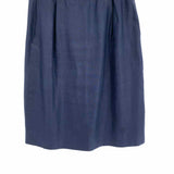 Valentino Vintage Women's Navy Size 14 pencil Linen Made in Italy Skirt