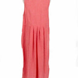 Eileen Fisher Women's Pink Size XXS Sleeveless Organic Linen Gingham Dress